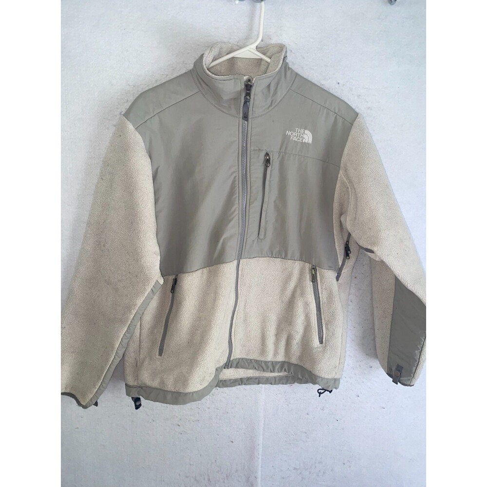 The North Face Womens Denali Fleece Jacket Size Medium White And Gray